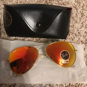 RAY-BAN 3025 58 MM AVIATOR ORANGE LENS