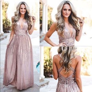 Brand new beautiful rose gold sequin dress!