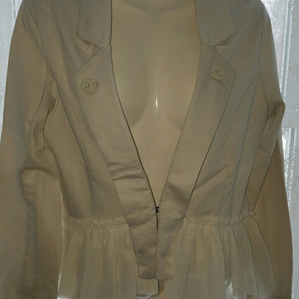 NEW Knit Blazer with Ballerina Tulle Accent