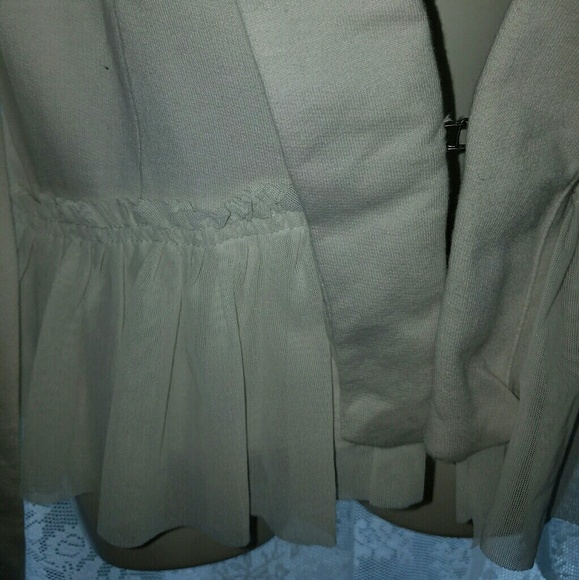 NEW Knit Blazer with Ballerina Tulle Accent - Picture 2 of 3