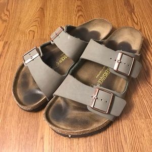 birkenstock arizona sandals in stone size 41