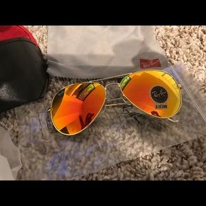RAY-BAN 3025 62 MM AVIATOR ORANGE LENS