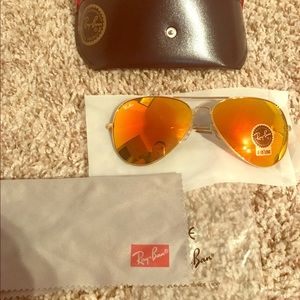 RAY-BAN 3025 62 MM AVIATOR ORANGE LENS