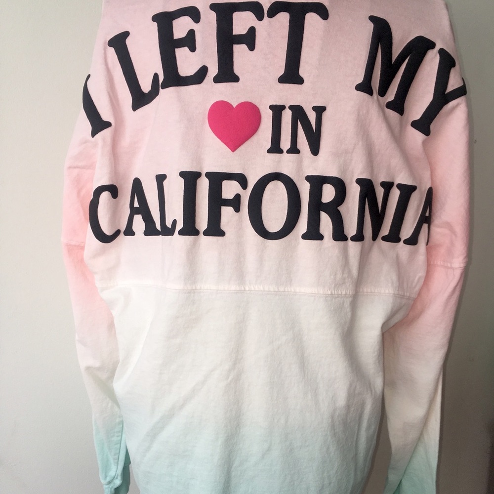 SPIRIT JERSEY LEFT MY HEART IN CALIFORNIA SZ SMALL