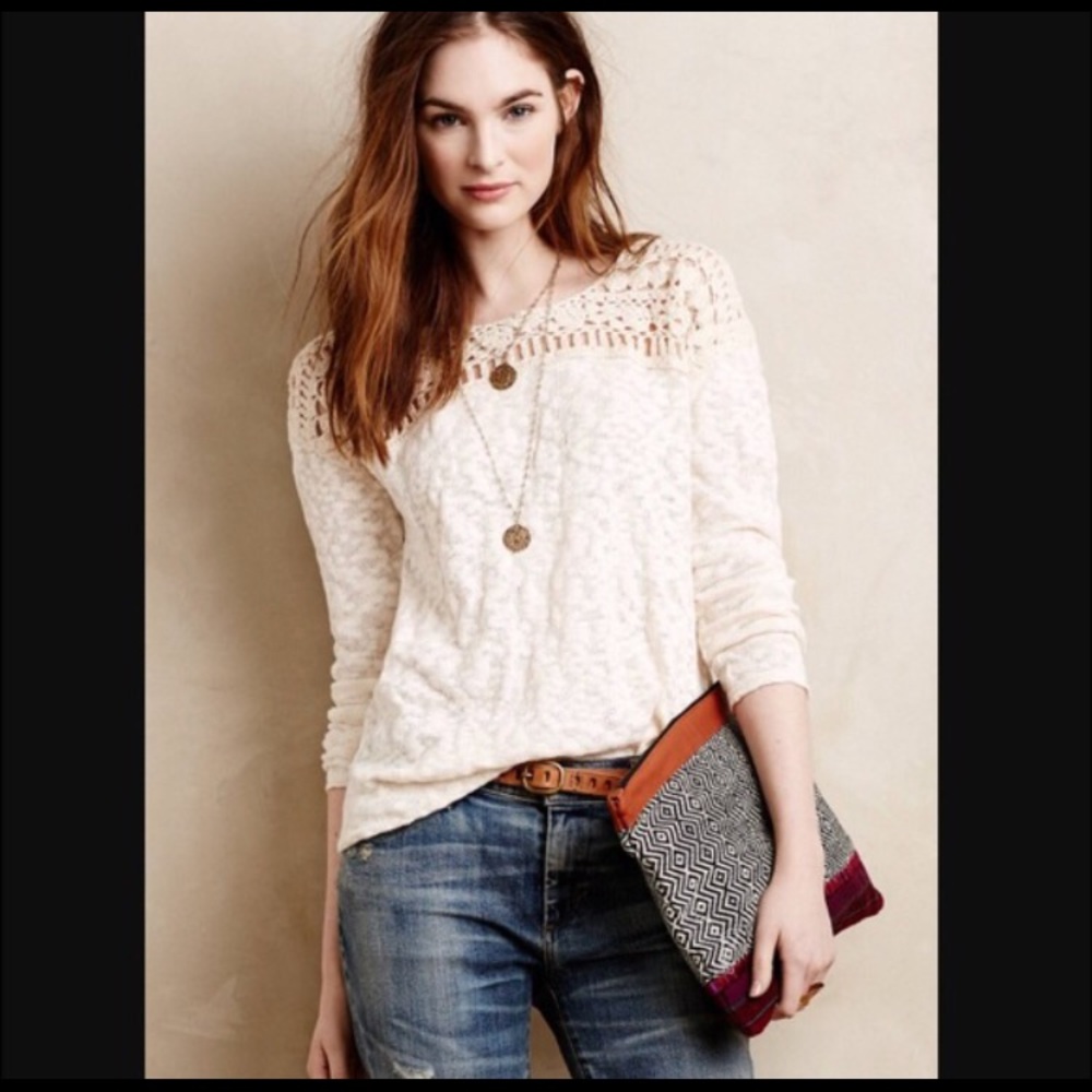Anthropologie Meadow Rue Kellen Crochet Top