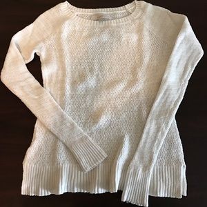 LOFT Off white crew neck sweater