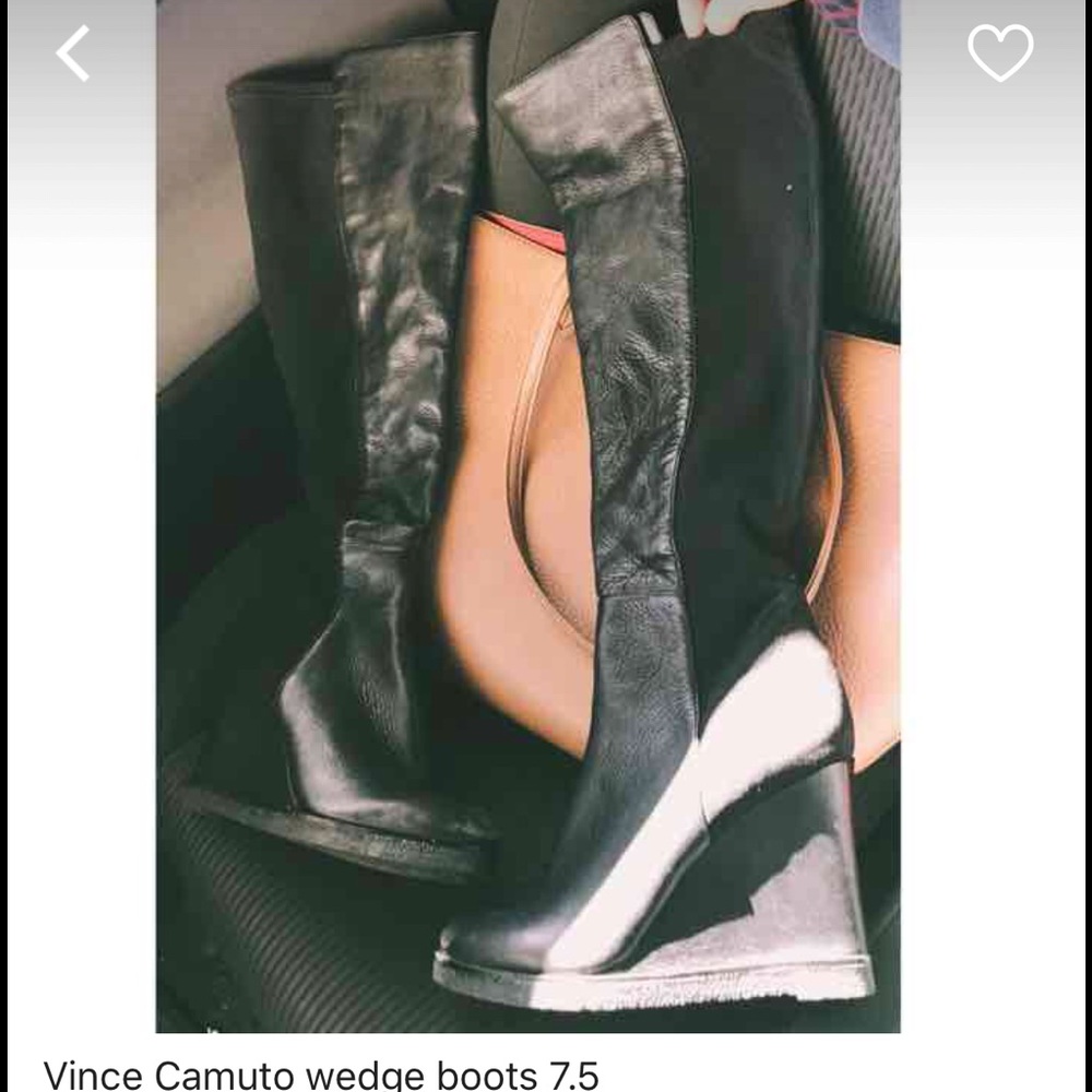 Vince Camuto  knee high wedge boots 7.5