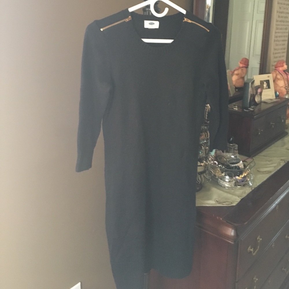 Black sweater dress