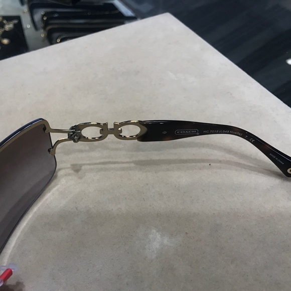 Coach Gold tortoise Sun Glasses