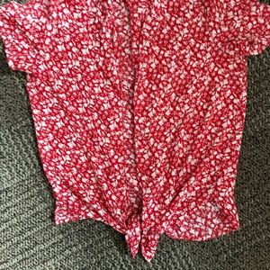 Urban Outfitters Tie Front Short Blouse