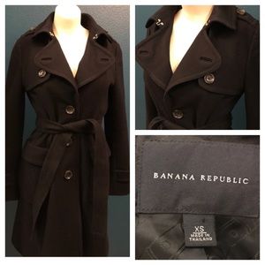 Black Trench Coat banana Republic