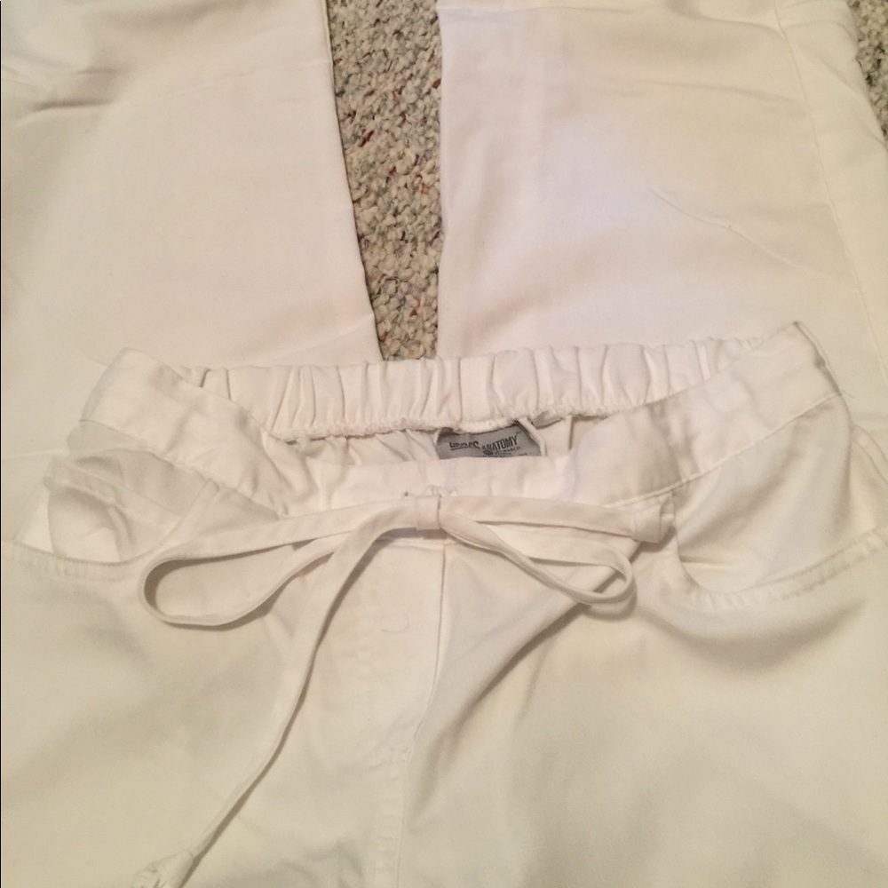 White Greys Anatomy Scrub Pants