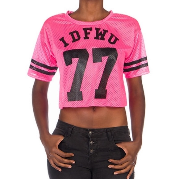 Tops - 💕SALE💕'I Don't F With You' Crop Top Jersey