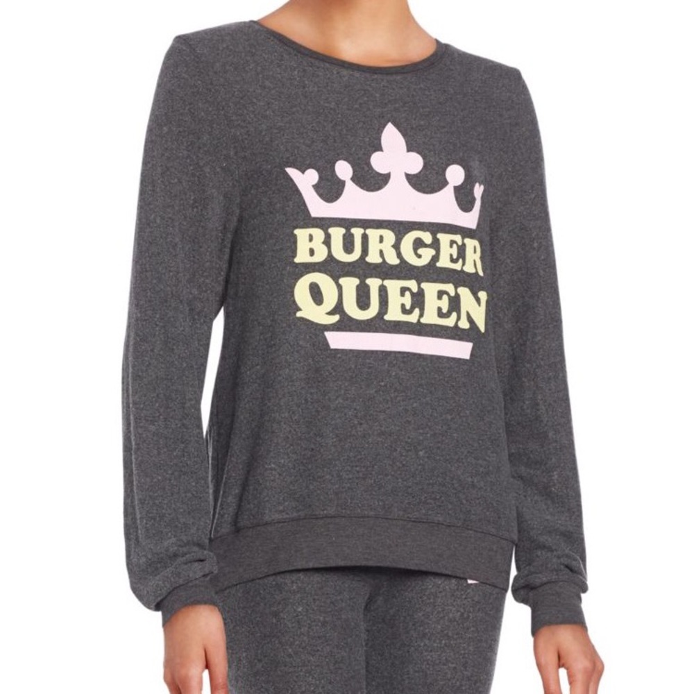 Wildfox Burger Queen Graphic Sweatshirt Size S