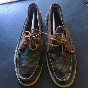 Sperry Boat Shoes in Camouflage Pattern
