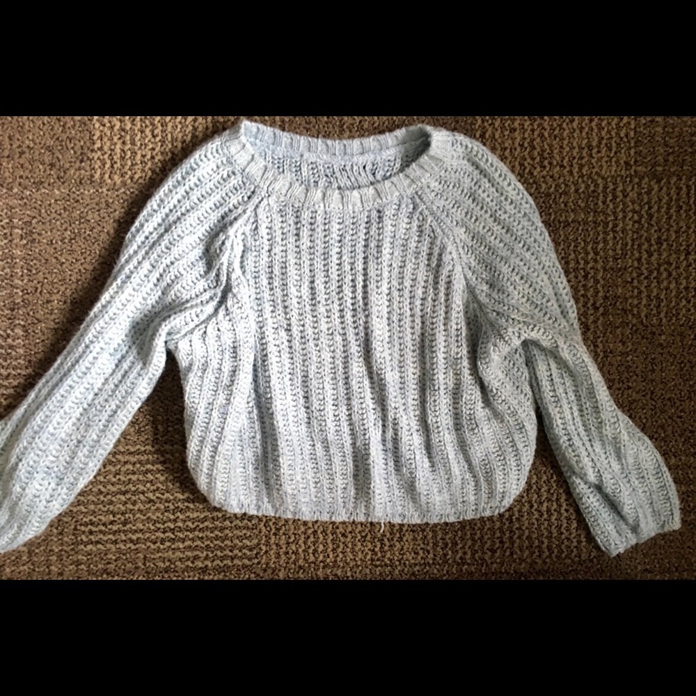 Urban Outfitters Baby Blue Cropped Sweater