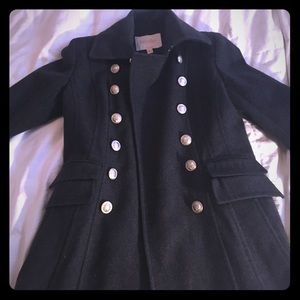 Women's 100% wool coat charcoal grey