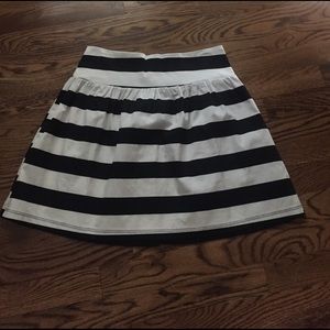 Black and white stripped with black buttons