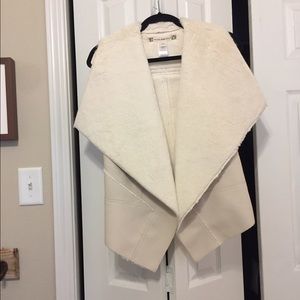 Chelsea & Violet Faux Leather and Fur Vest