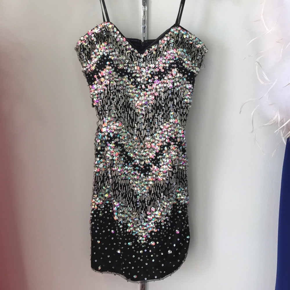 Vienna strapless beaded cocktail dress