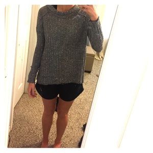 Free People Navy and White Sweater