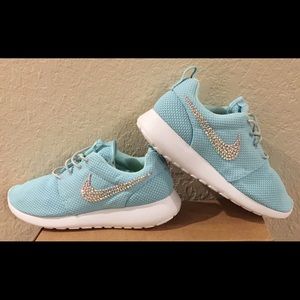 Nike Roshe Run - Tiffany Blue & Bedazzled Swoosh