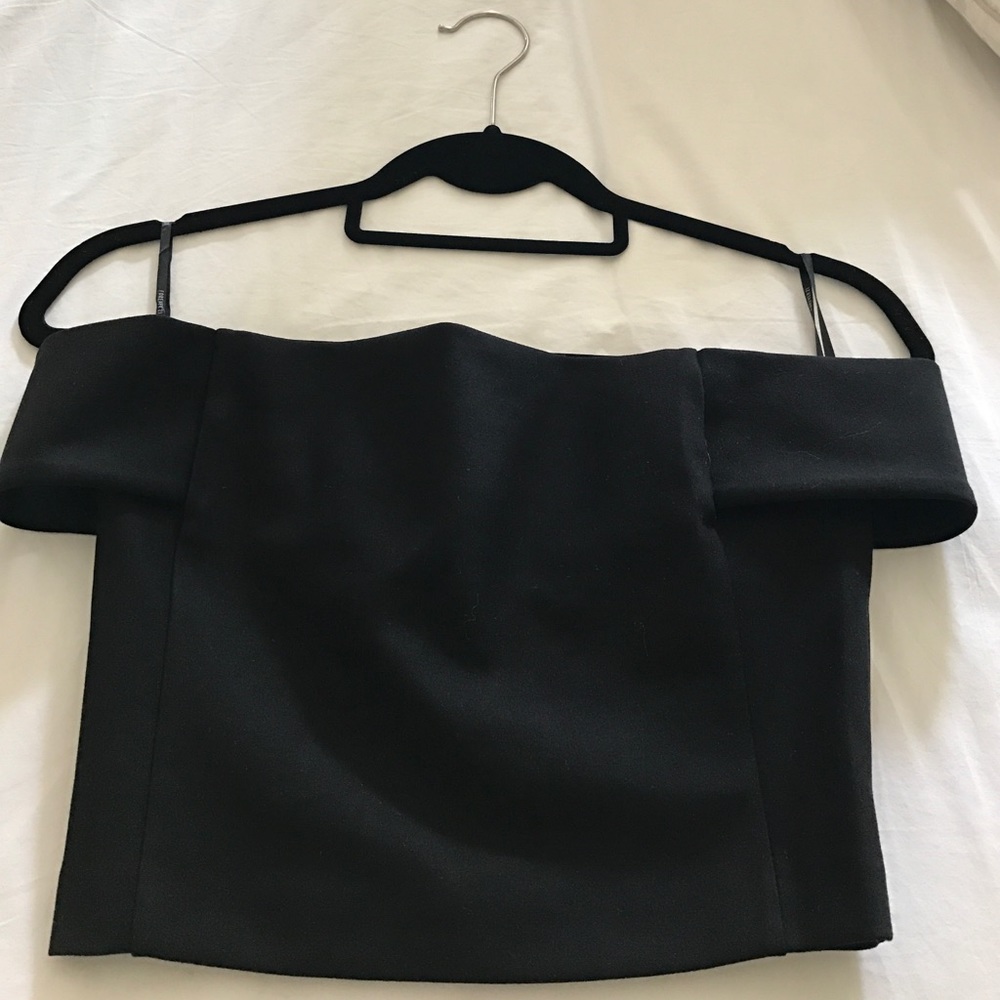 Knit top off the shoulder