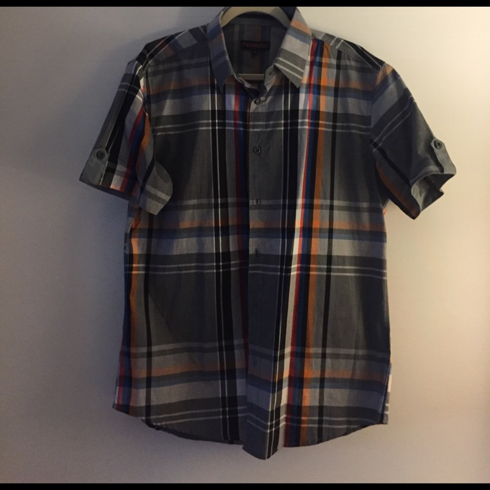 Men's Short-Sleeved Collared Shirt