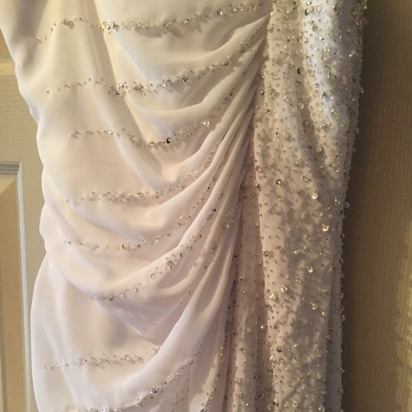 White Prom Dress - Picture 2 of 4