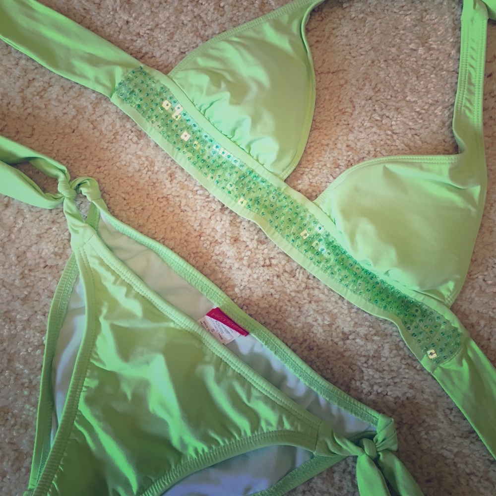 HOT KISS green bikini with embellishments