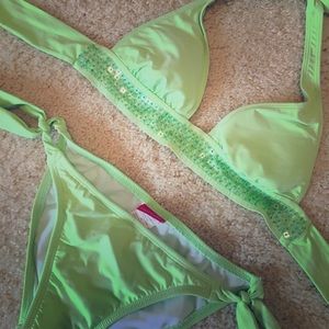 HOT KISS green bikini with embellishments
