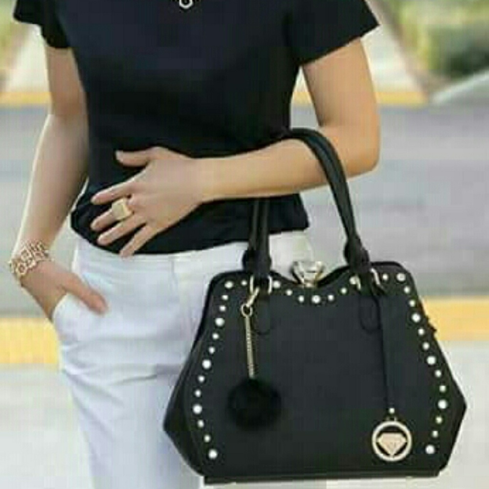 Traci Lynn Diamond Chic Black Purse