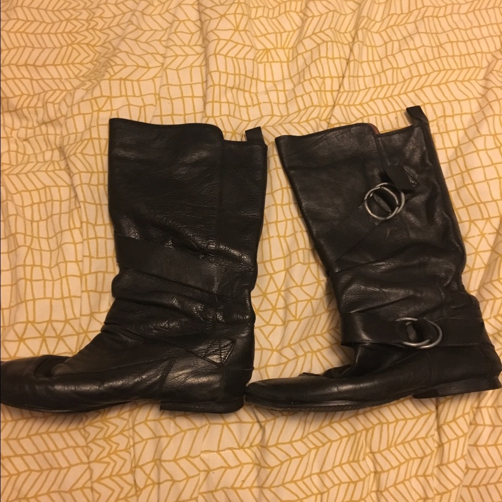 Leather boots