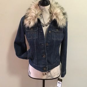 NWT Ralph Lauren Jean Jacket w/Faux Fur
