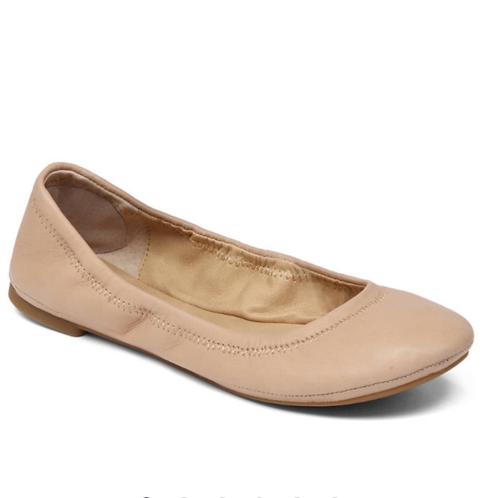 NEW Lucky Brand Nude Leather Emmie Ballet Flat