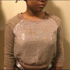 Sequin Crop Top