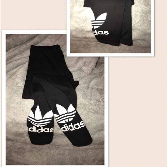 {{{ŠÔLĐ}} Adidas black tights NWOT - Picture 3 of 4