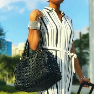 Traci Lynn Stud N Chic Black Purse