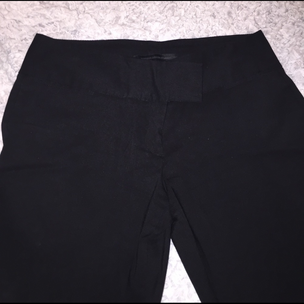 Black, Flared Dress Pants