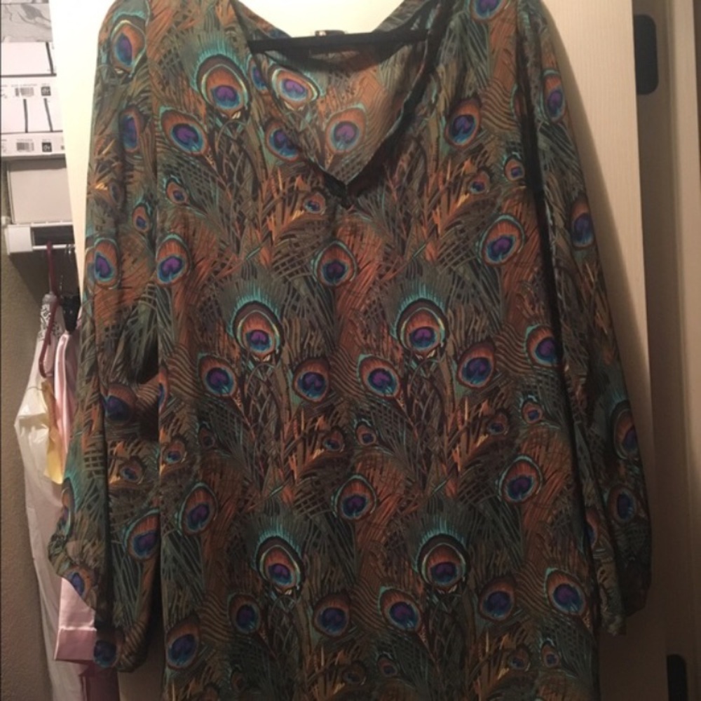 Peacock tunic for laura Anne Thompson
