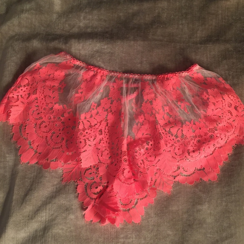 Victoria's Secret coral lace shorts!