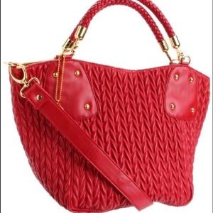 Big Buddha Red Quilted Purse- Price Firm