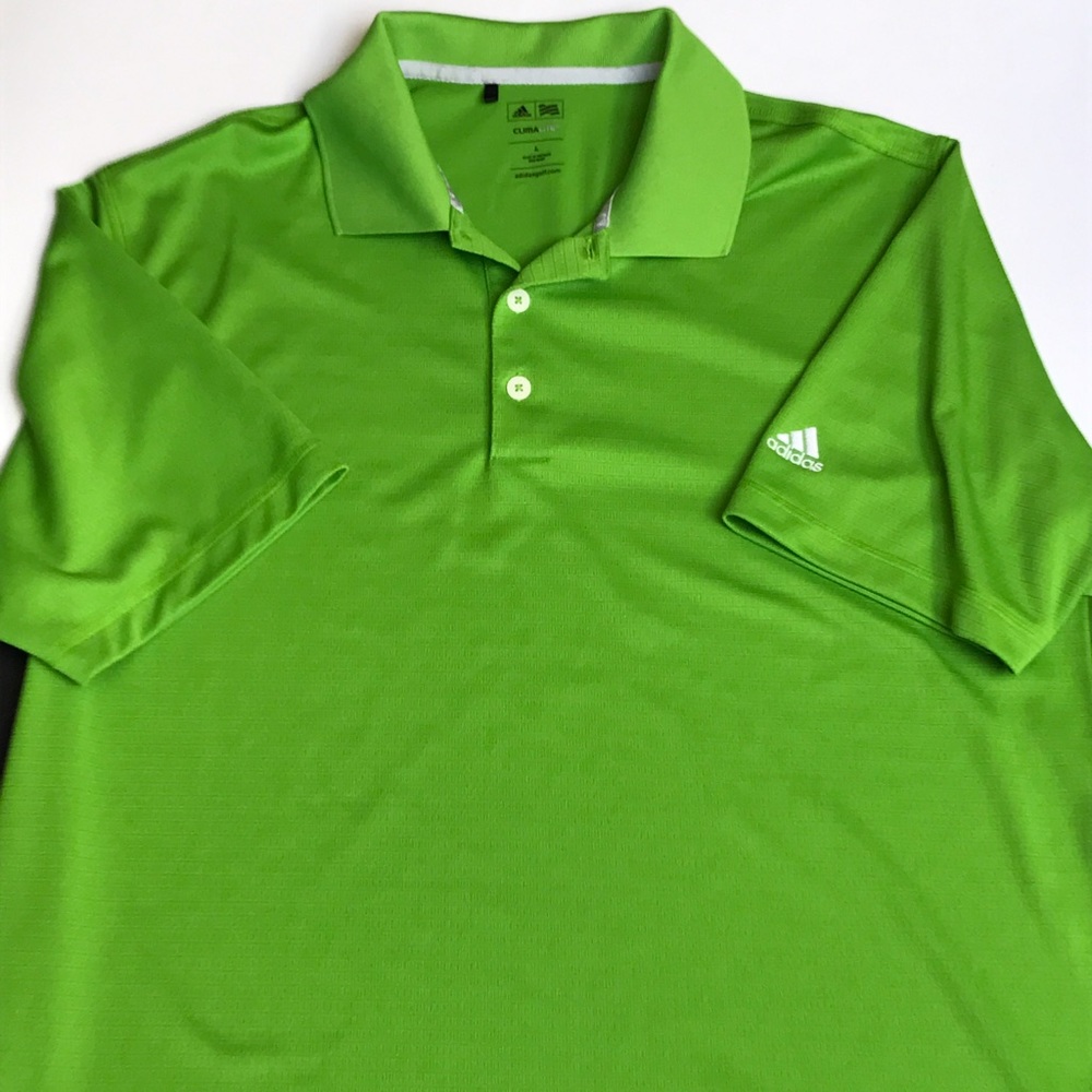 Adidas CLIMALITE Golf Polo Shirt Large EUC