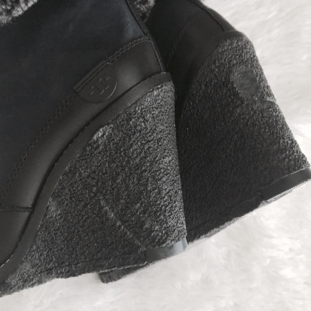 SOLDโ๏ธNWOT Tory Burch Fairfax Canvas Wedge Booties - Picture 8 of 8