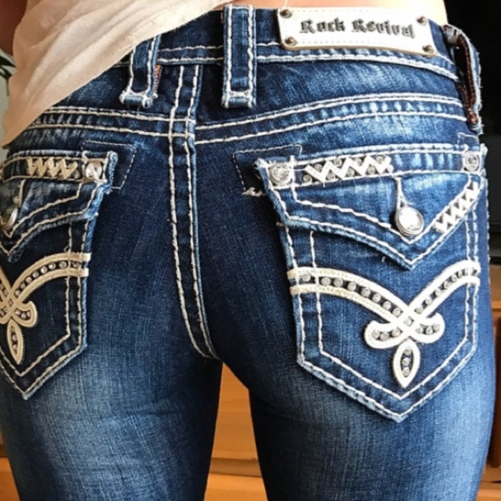 Size 25 Rock Revival Skinny Jeans