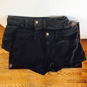 American Apparel Almost Black Shorts 2 Pairs 27