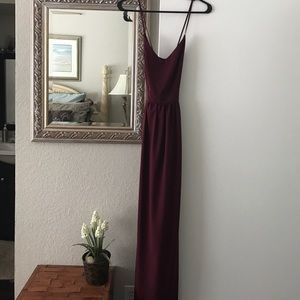 FINAL PRICE garnet cross back maxi dress