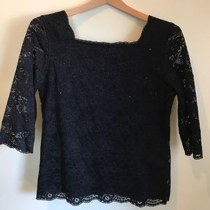 black lace top