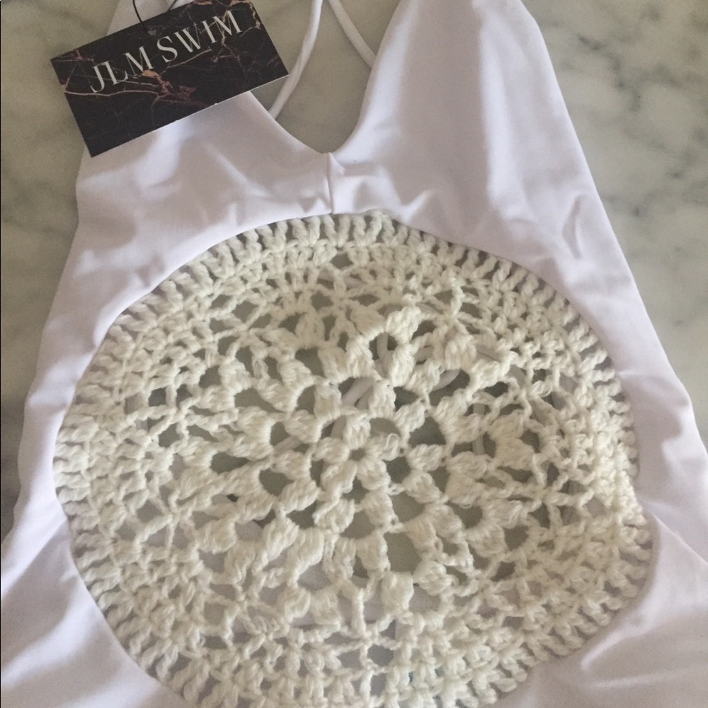 • White Crochet One-Piece • - Picture 4 of 5