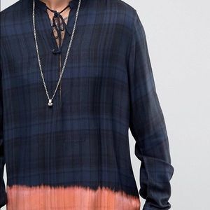 Mens tunic style dip dyed shirt size xxxl